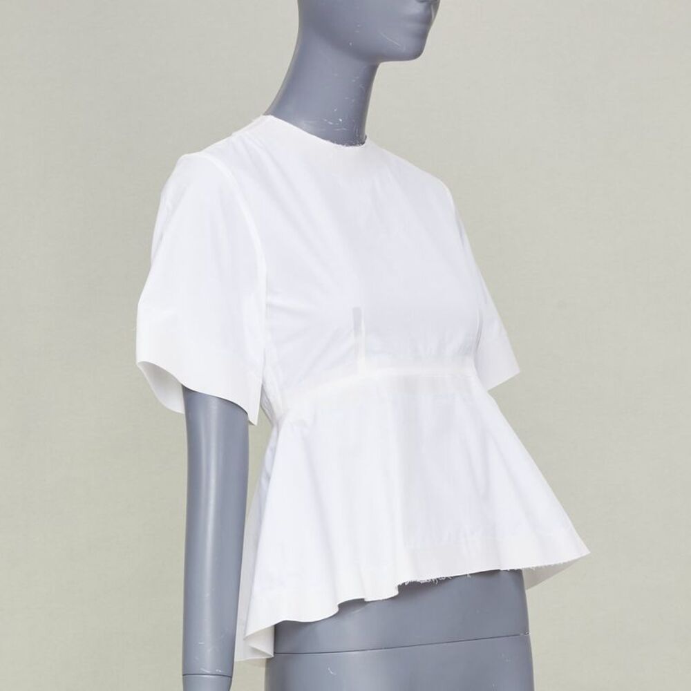 Celine cotton peplum blouse top